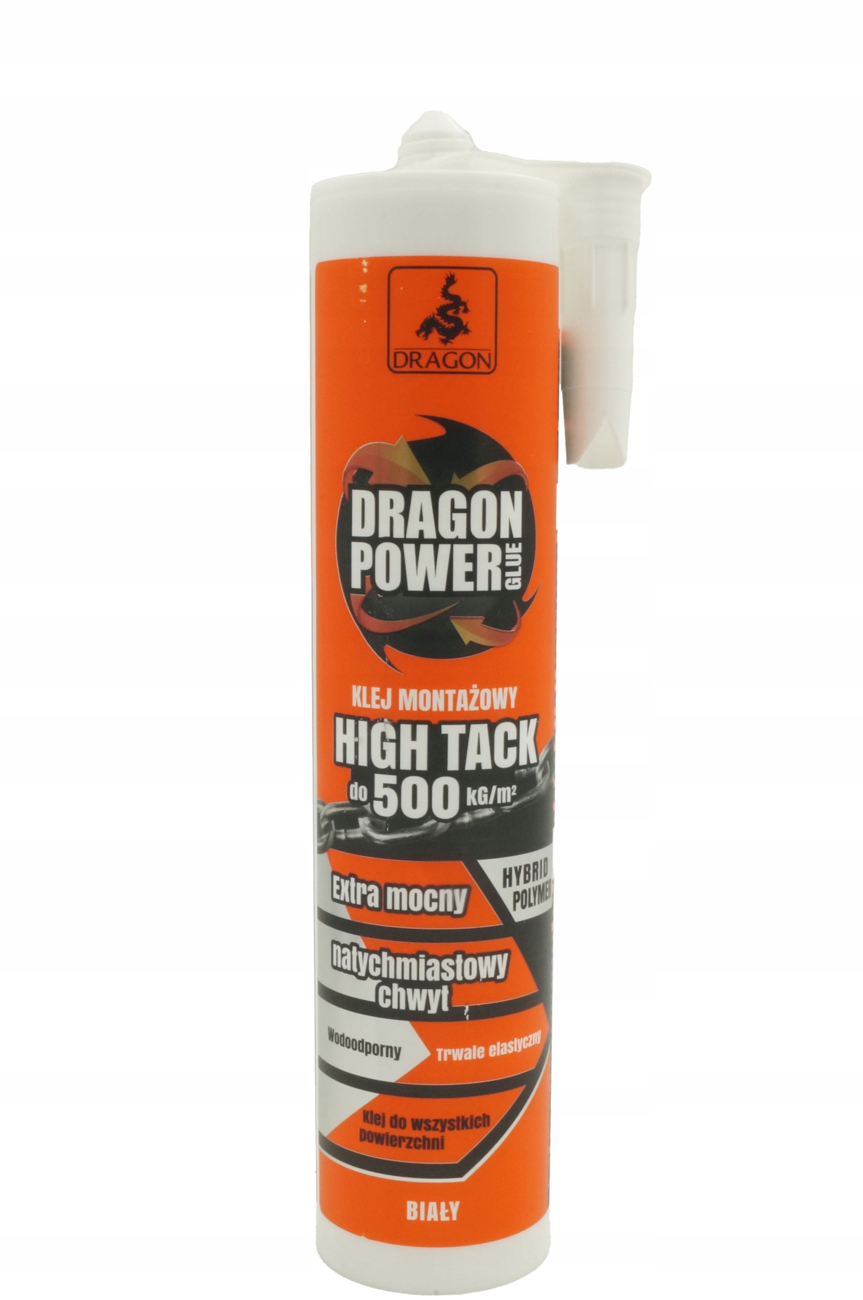 Klej Montażowy Hybryd Dragon Power High Tack Biały 290ml 12SZTUK