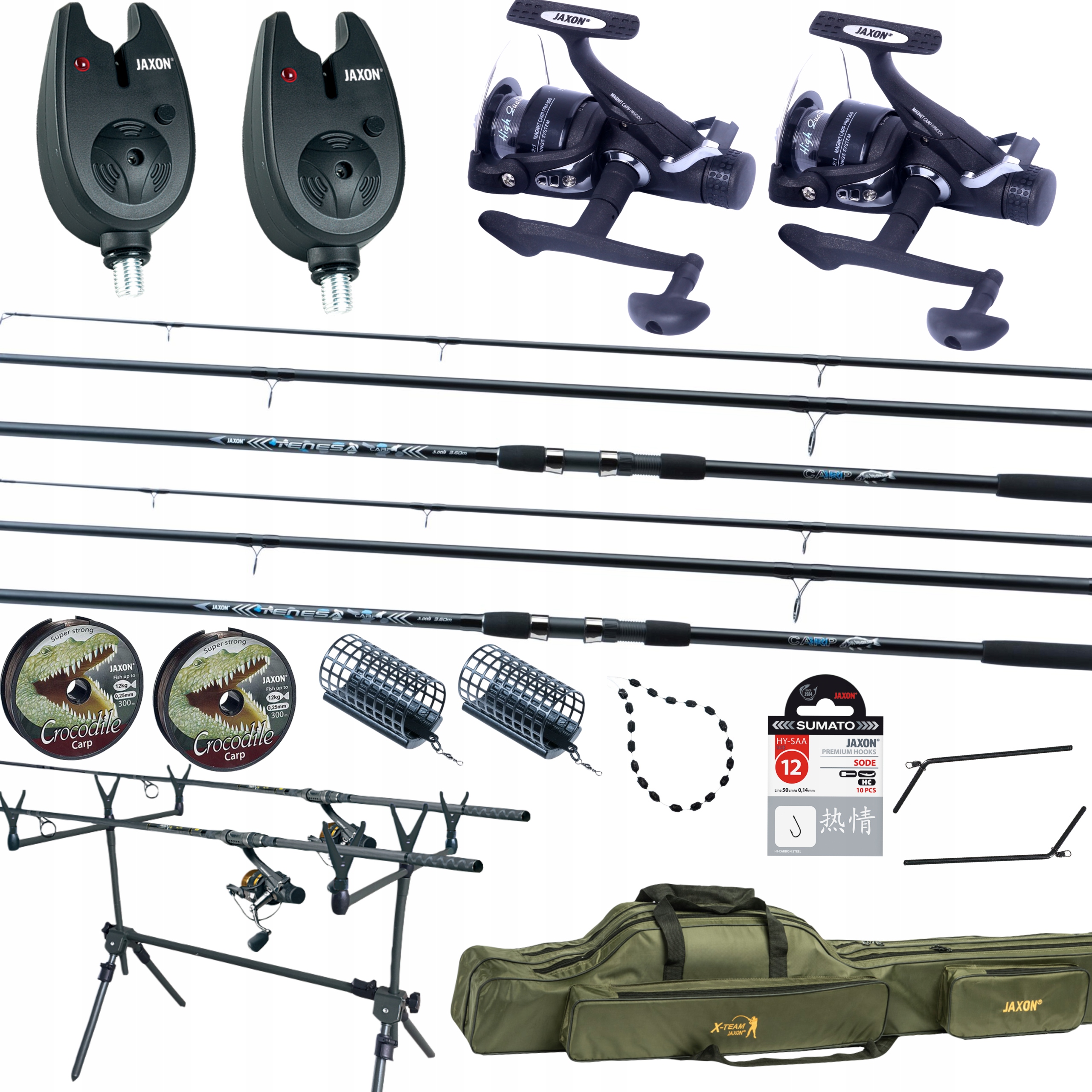 Zestaw Karpiowy 2x Wędka 2x Kołowrotek Rod Pod