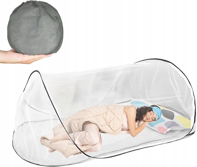 Moskitiera Podróżna Składana Do Pojedynczego Łóżka Siatka Na Komary