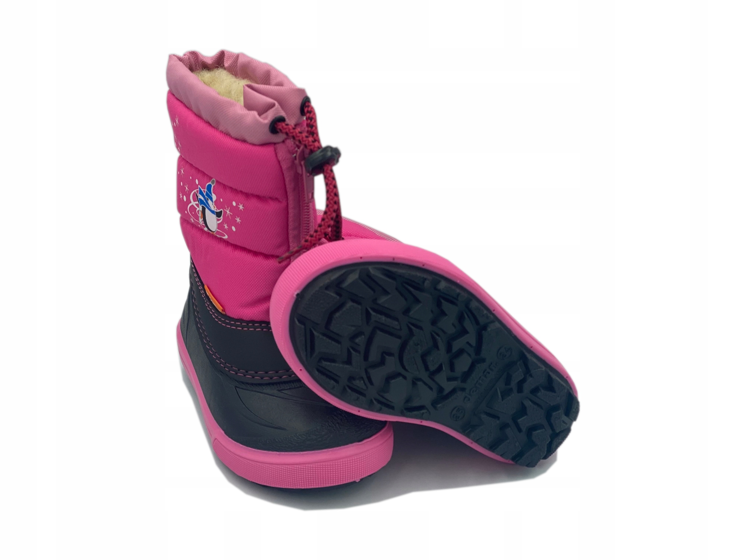 Demar Śniegowce KENNY naturalna wełna! roz. 22/23B Kolor różowy