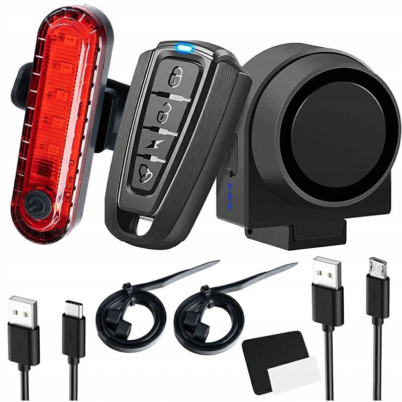 Gotel Inteligentny Alarm Rowerowy i Motocyklowy z Pilotem i Tylnym L