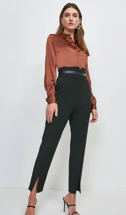 Karen Millen Elegantní Kalhoty S Vysokým Pasem 40 1A6F1_A* 40 1A6