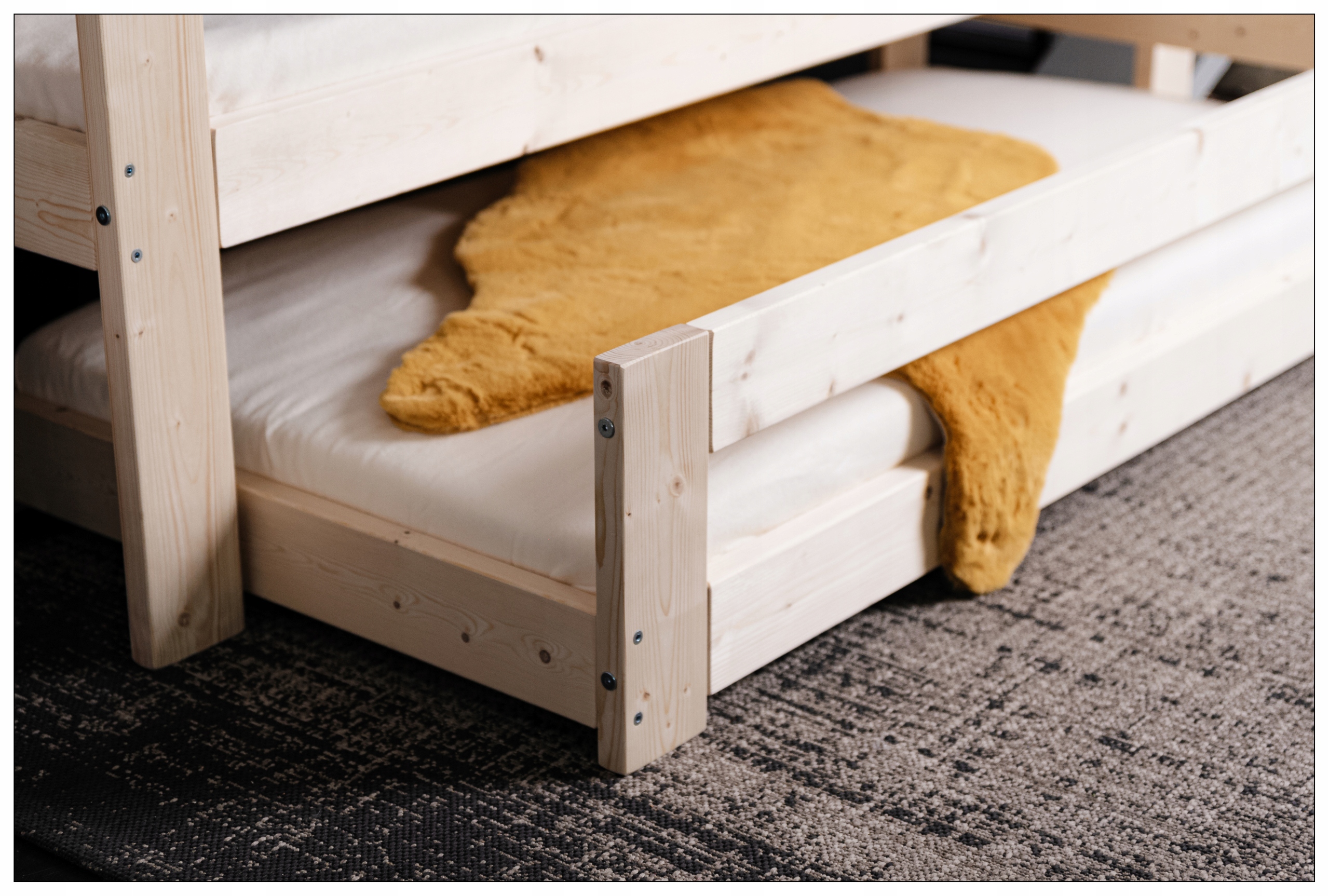 DZIECIĘCE ŁÓŻKO DWUOSOBOWE DOMEK 90X200 PIĘTROWE WYSUWANE DLA DZIECKA Kod producenta BUNNYBEDS