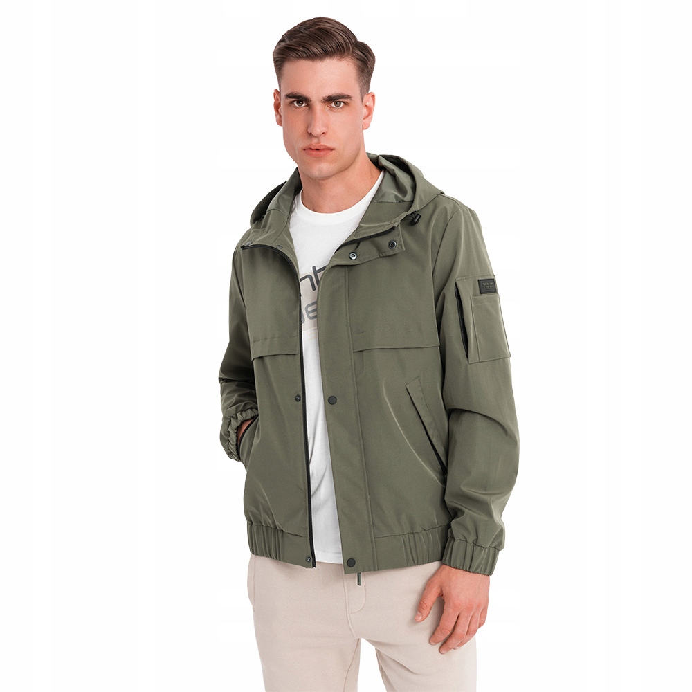 Pánská funkční přechodová bunda olivová V2 OM-JANP-0225 vel. M