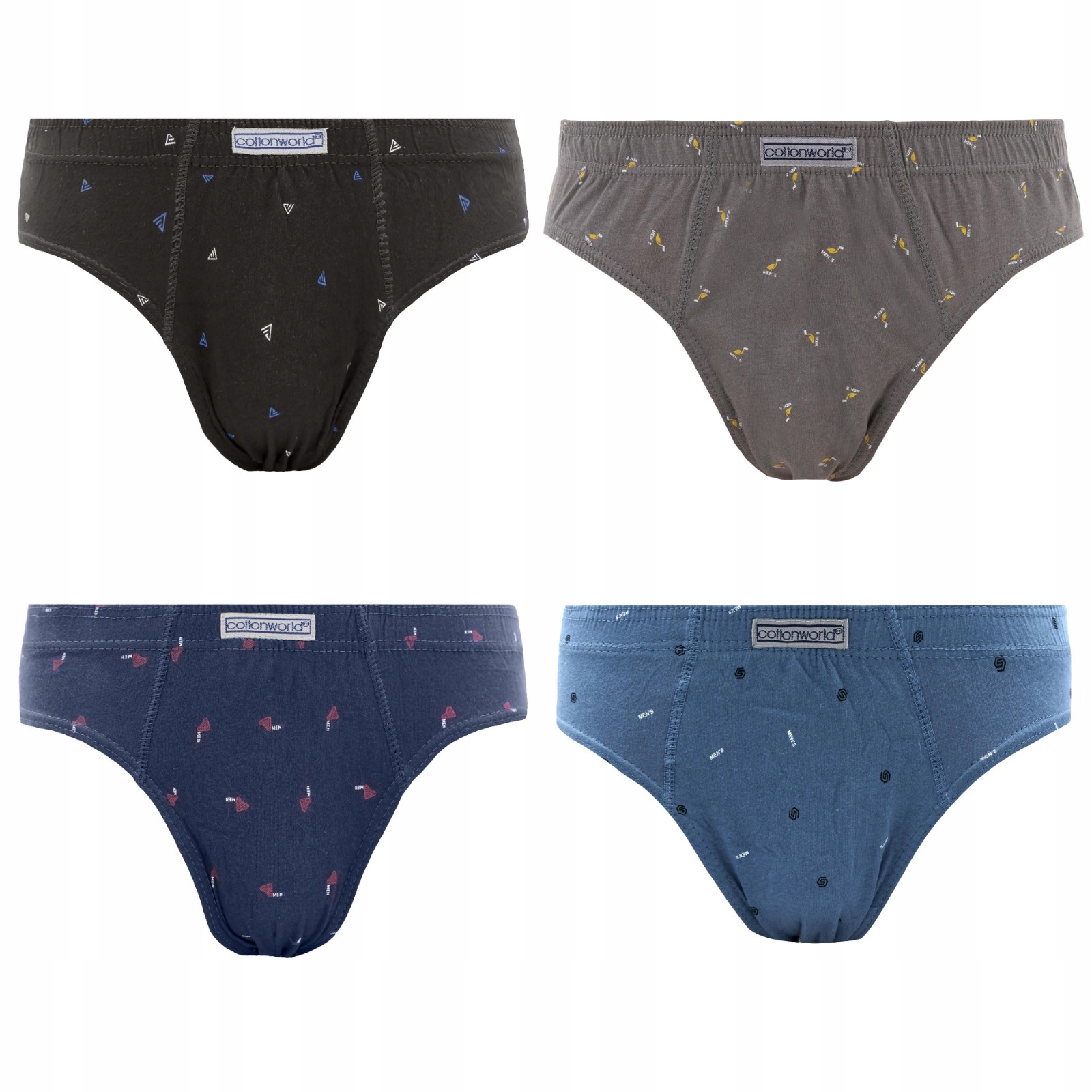 4x SLIPY MĘSKIE 100% BAWEŁNIANE ROZMIAR L