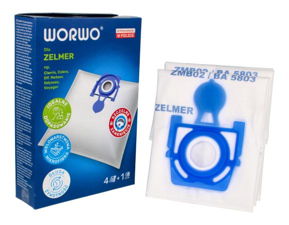 Worki ZMB02 do odkurzacza Zelmer Odyssey x 4 szt+filtr