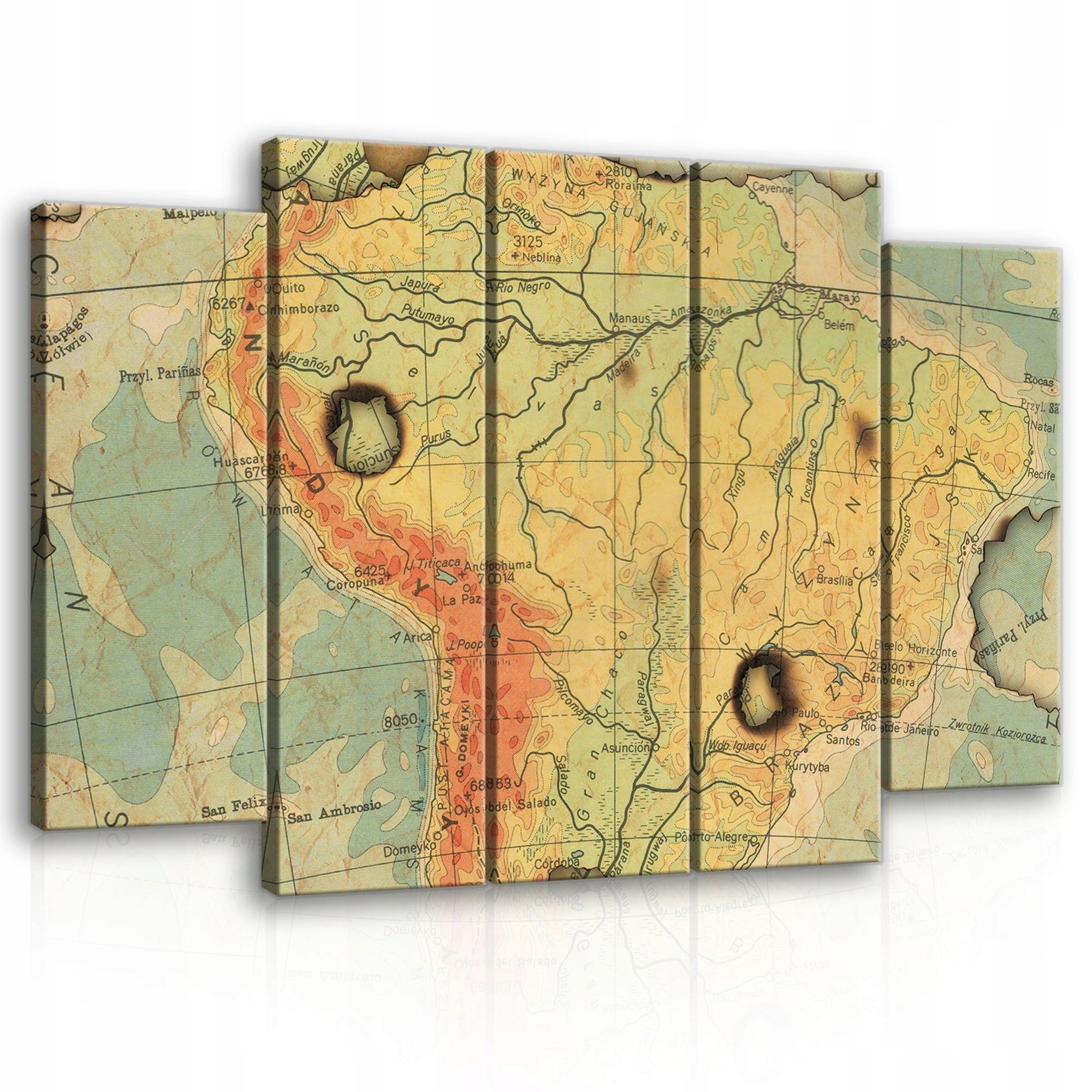 Obraz 150x100 Stará vintage mapa retro kartografia geografia cestovanie