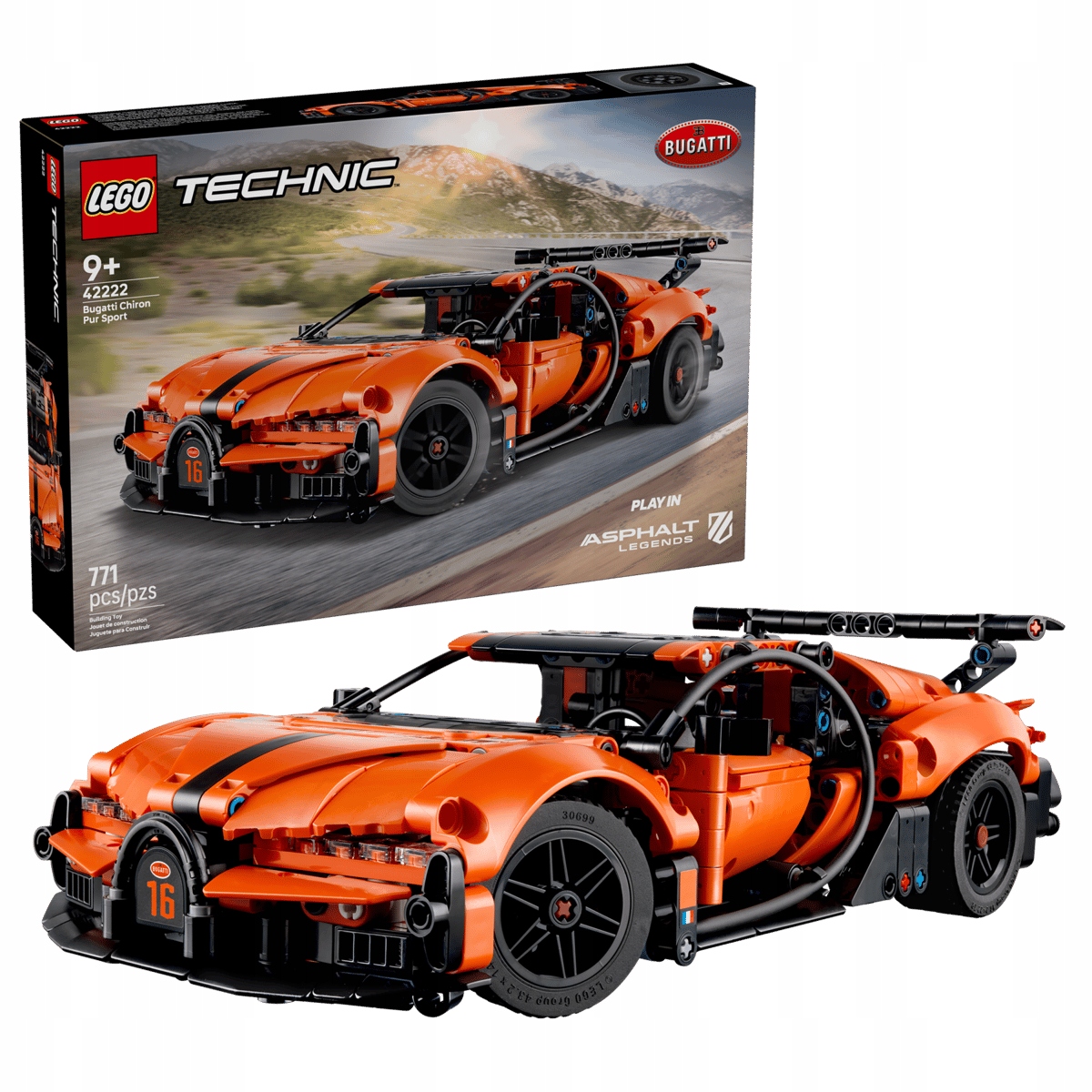 Lego Technic Bugatti Chiron Pur Sport Hyperauto 42222
