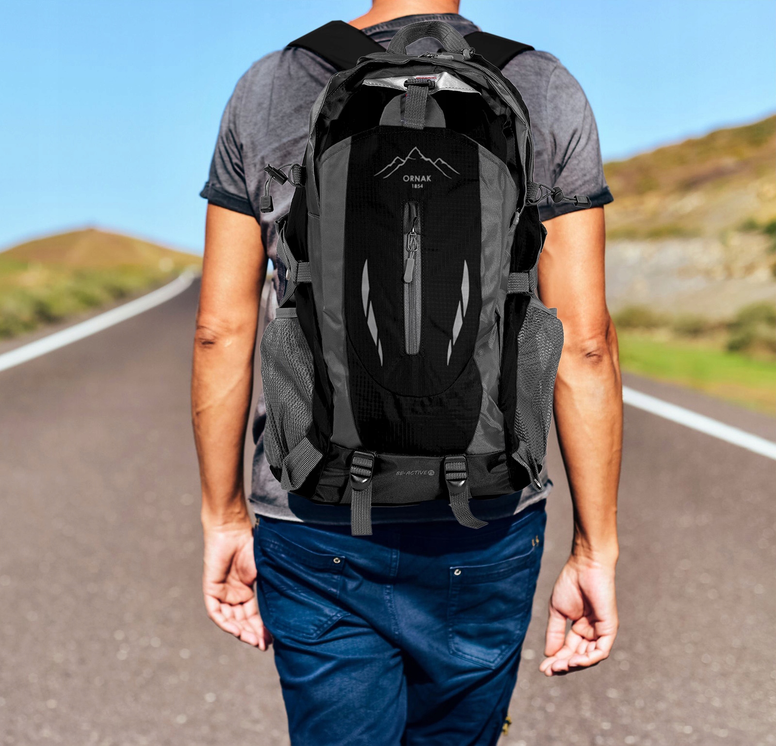 PLECAK TURYSTYCZNY TREKKINGOWY DUŻY POJEMNY PODRÓŻNY NA WYPRAWY W GÓRY 40l Liczba kieszeni 3