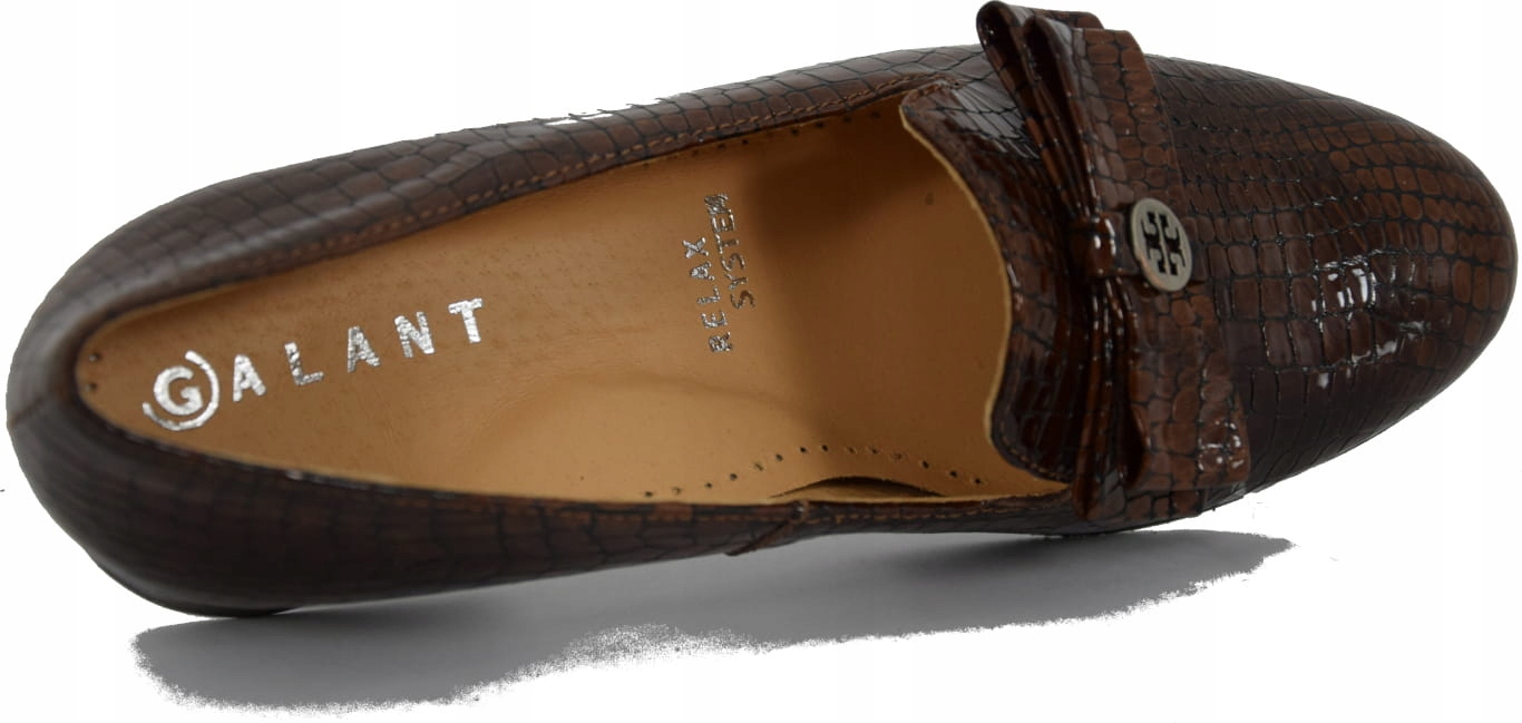 MOKASYNY DAMSKIE ELEGANCKIE MODNE BUTY BRĄZ 452 39 Kolor brązowy