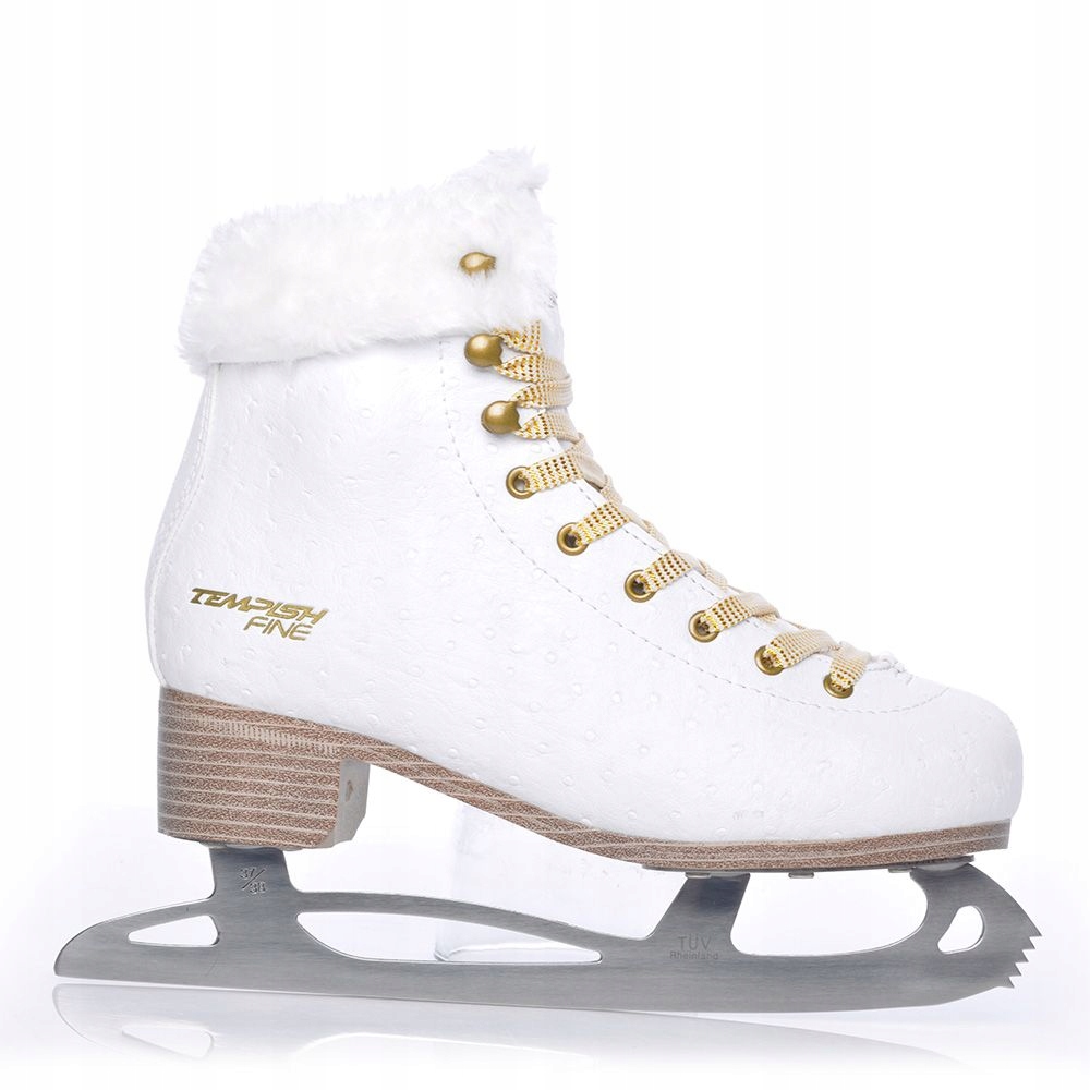 Krasobruslařské brusle Tempish Fine bílé s kožešinou 3
