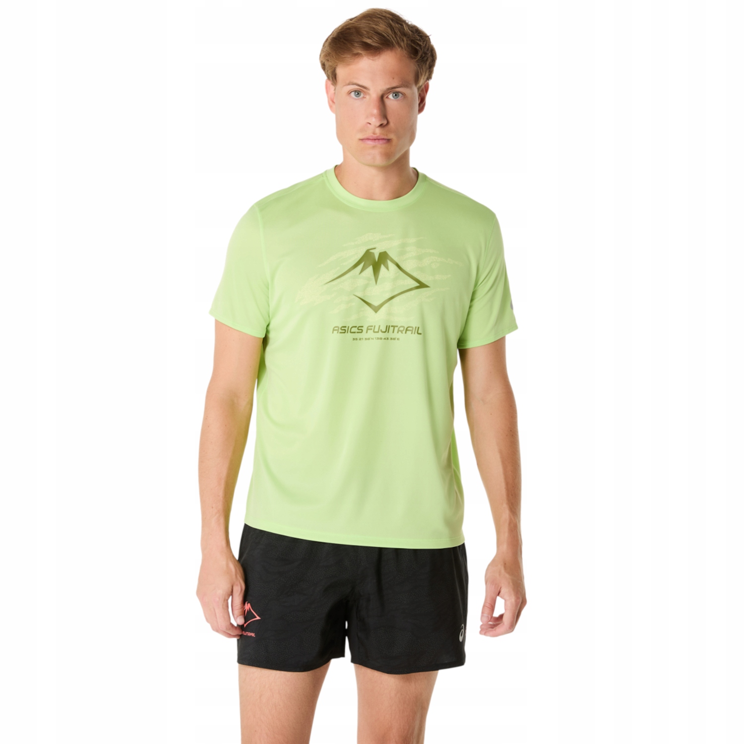 Asics Fujitrail Logo Ss Top (s) pánské tričko Polyester Zelená
