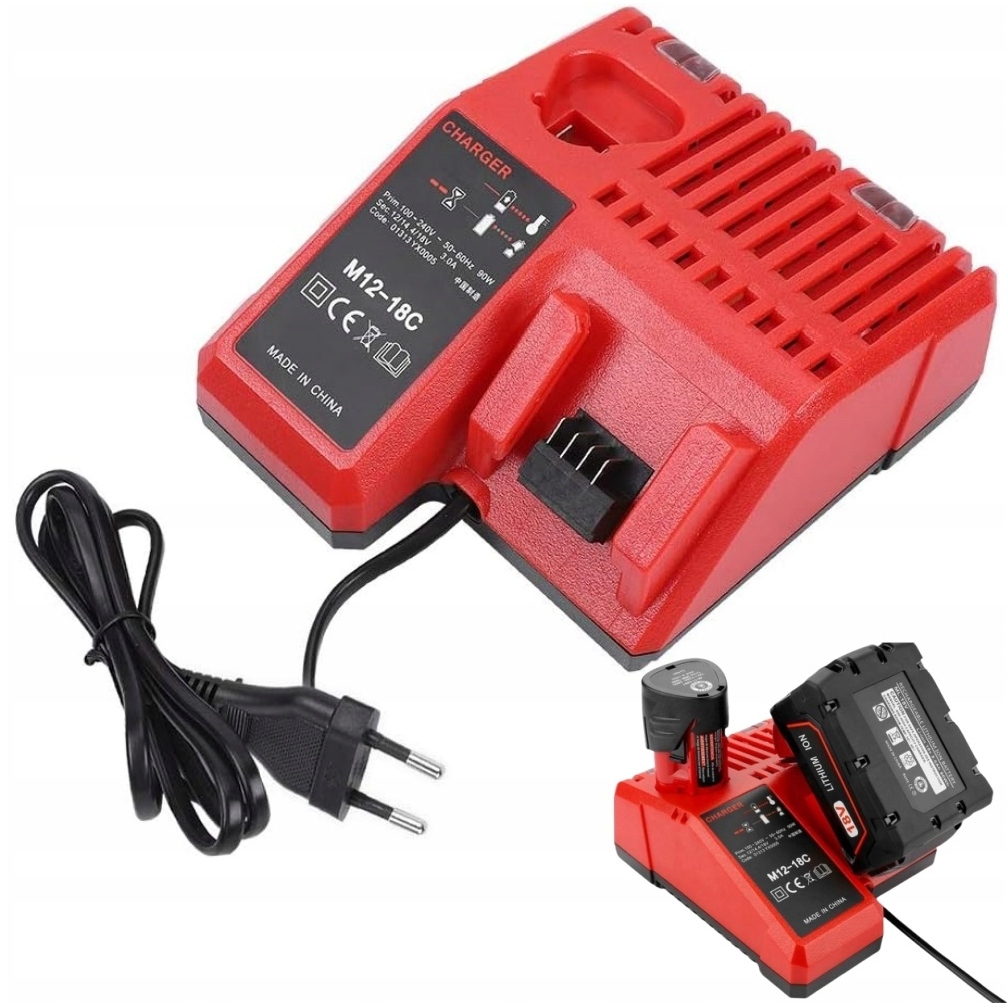 Ładowarka zamiennik Milwaukee M12-18FC Do Ładowarka M12 M18 Akumulatory