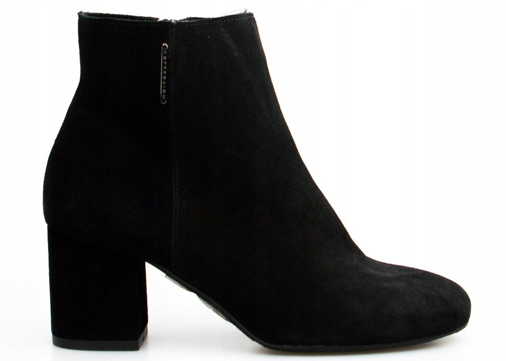 Černé Velurové Kotníkové Boty Teplé Podzim Zima 40