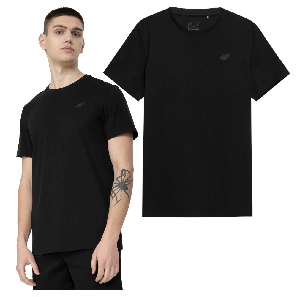 

4F T-shirt Koszulka Męska TTSHM536 Czarna XXL