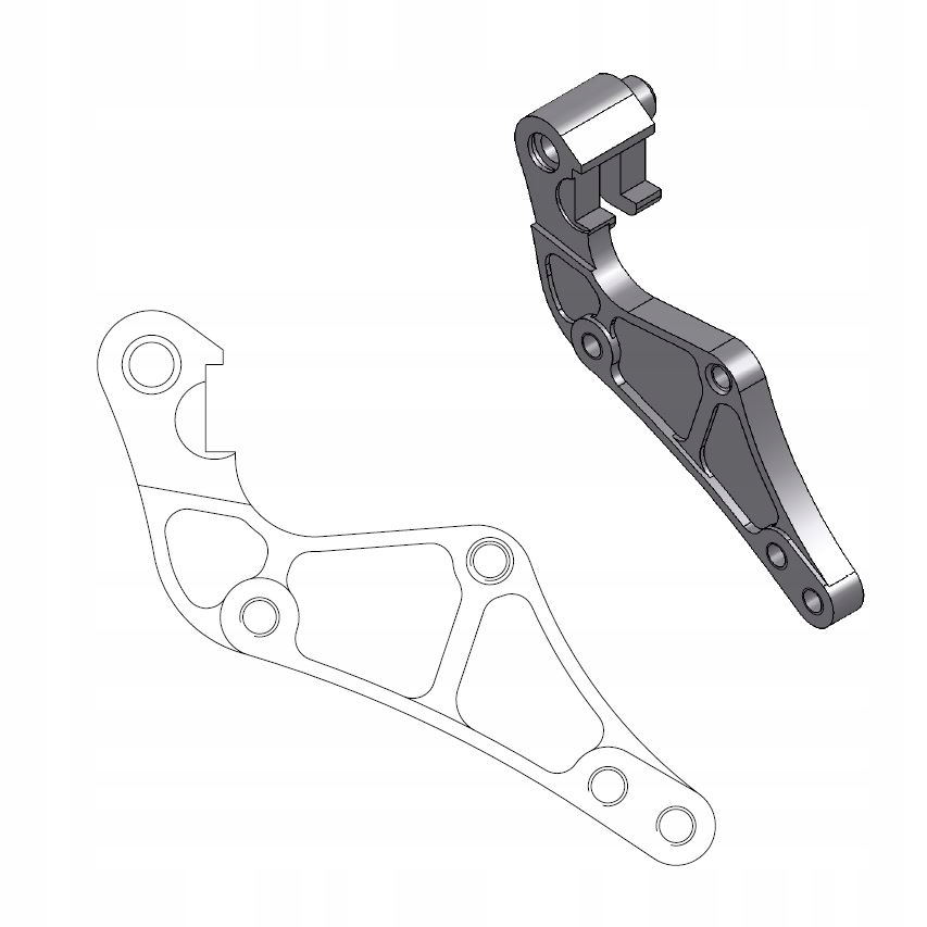 ADAPTER OVERSIZE 320 MM (SUPERMOTO) DO ZACISKU OEM - KTM,HUSABERG,HUSQVARNA