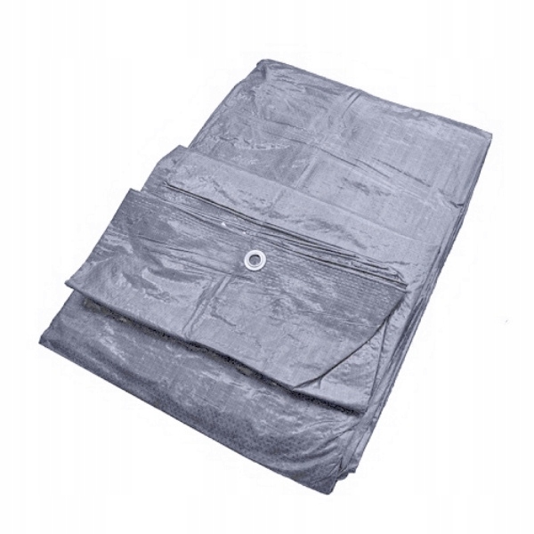 Plandeka 6MX12M polipropylen 125G srebrna ciemna zieleń