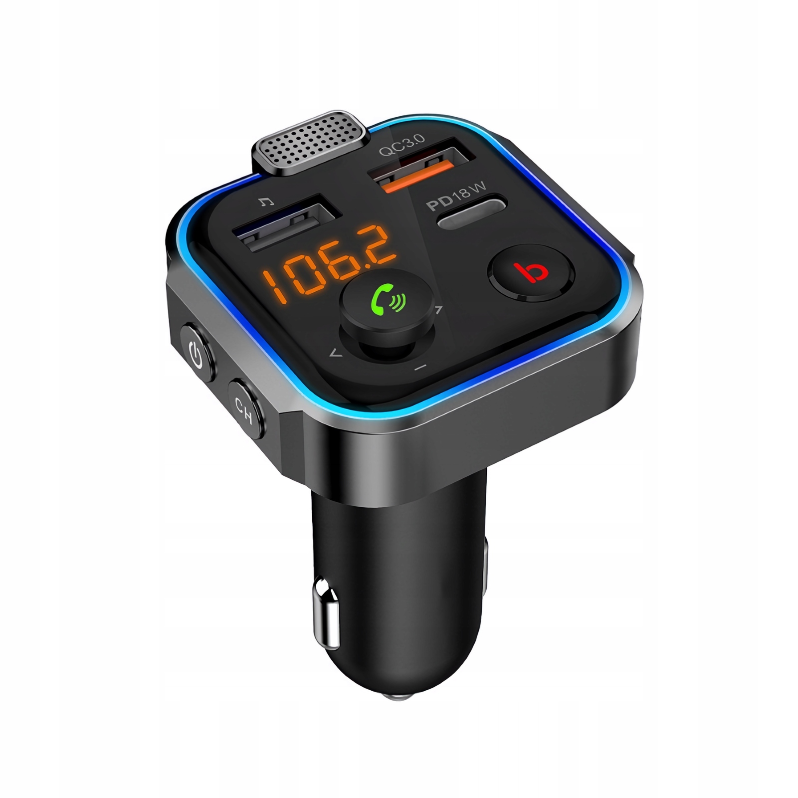 TRANSMITER SAMOCHODOWY BLUETOOTH FM MP3 SZYBKA ŁADOWARKA 3 x USB QC 3.0 Marka LTC