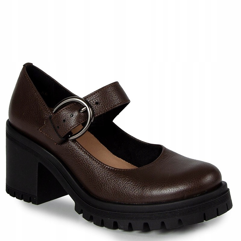 Lemar 20166 Čokoládové Kožené Lícové Lodičky 39