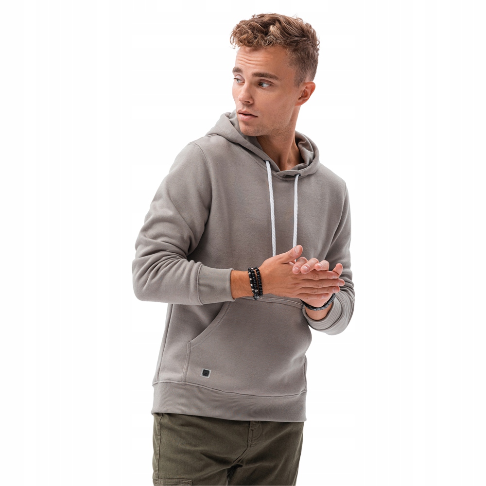 

Bluza męska z kapturem Basic B979 szara L