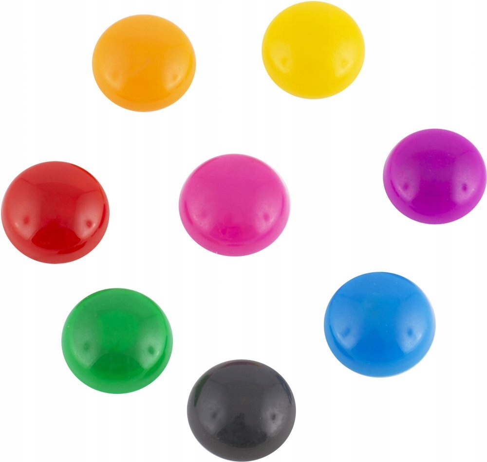 Kolorowe magnesy D. Rect 30mm 6 sztuk