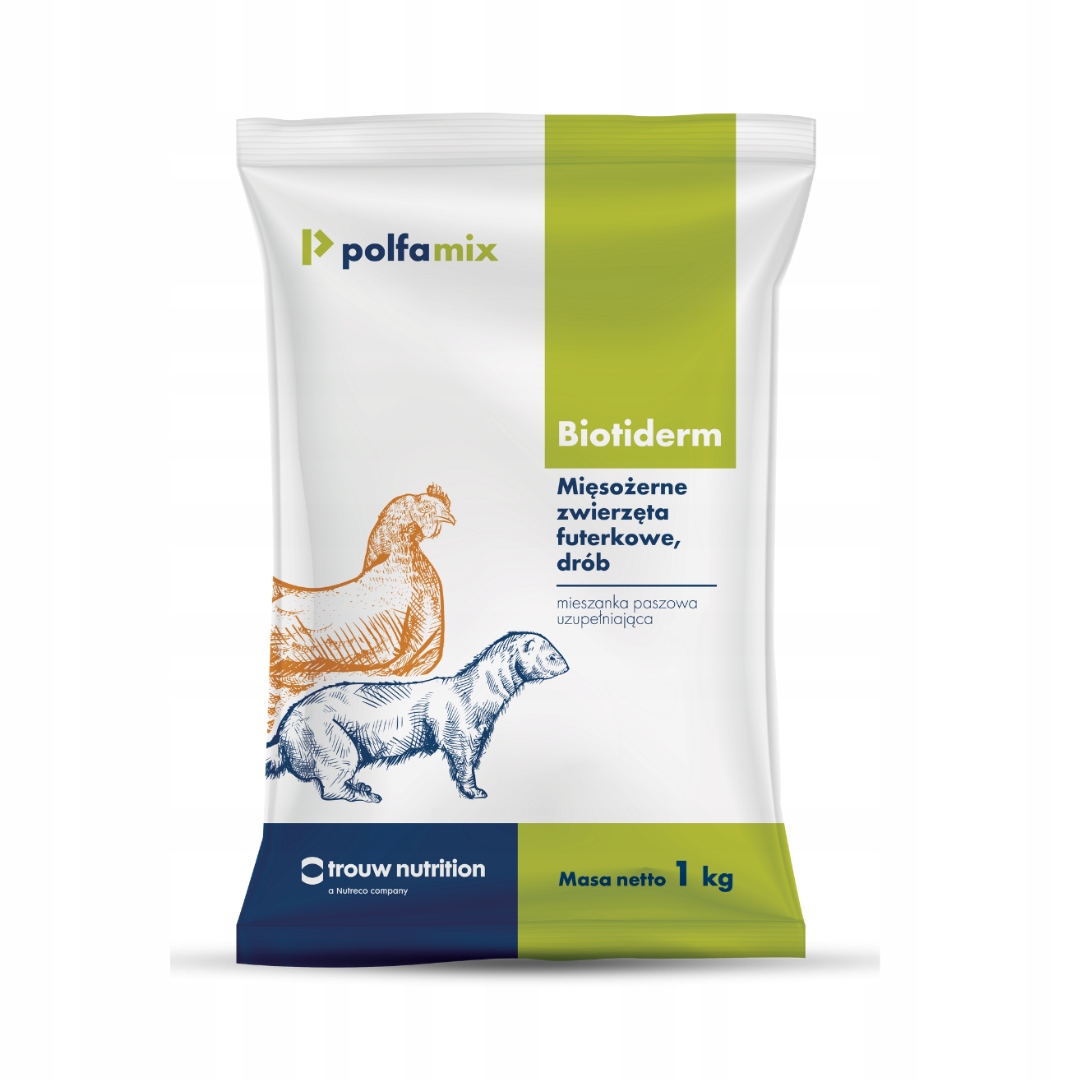 Biotyna, dodatek paszowy POLFAMIX Biotiderm 1kg