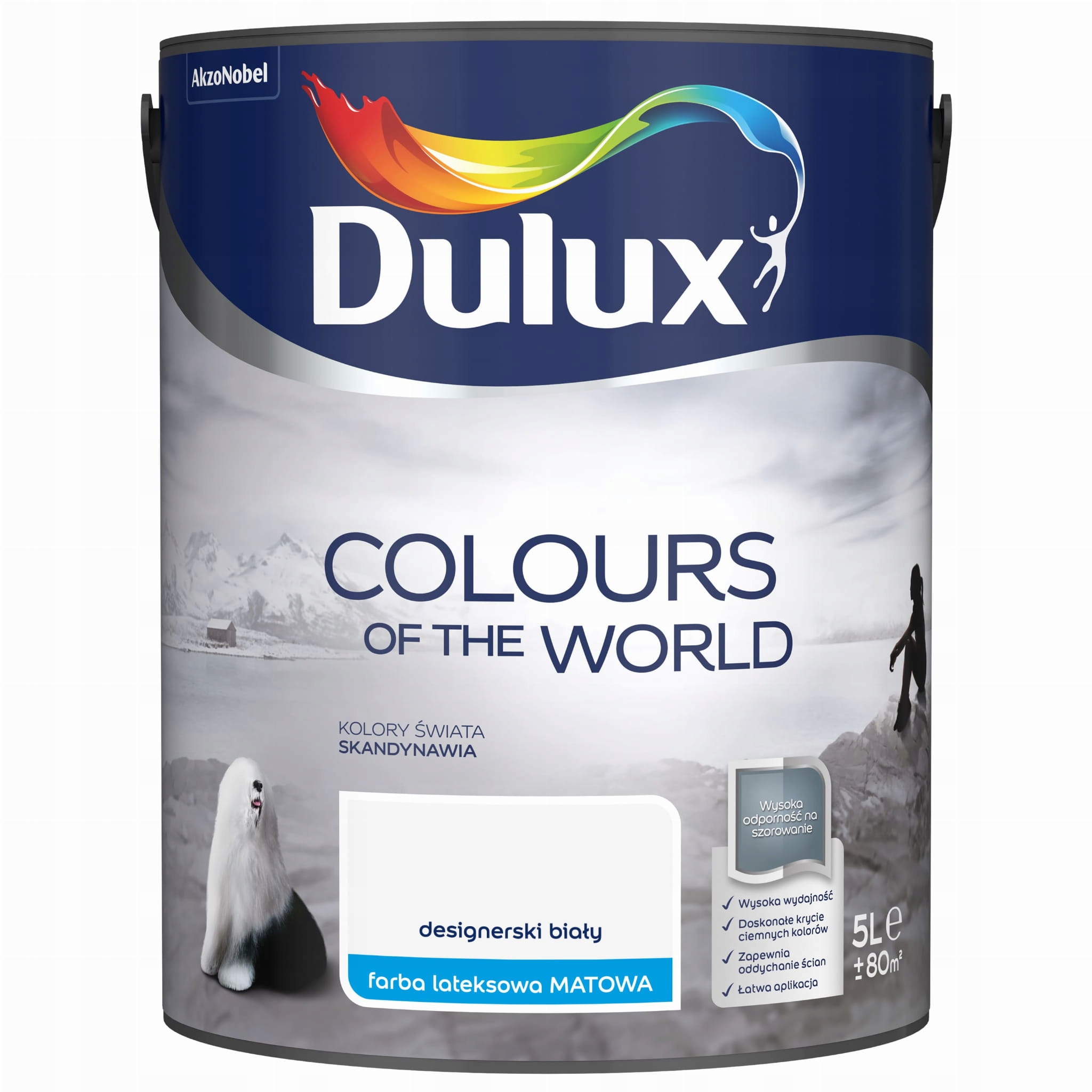Dulux Barvy světa barva Designová bílá matná 5L