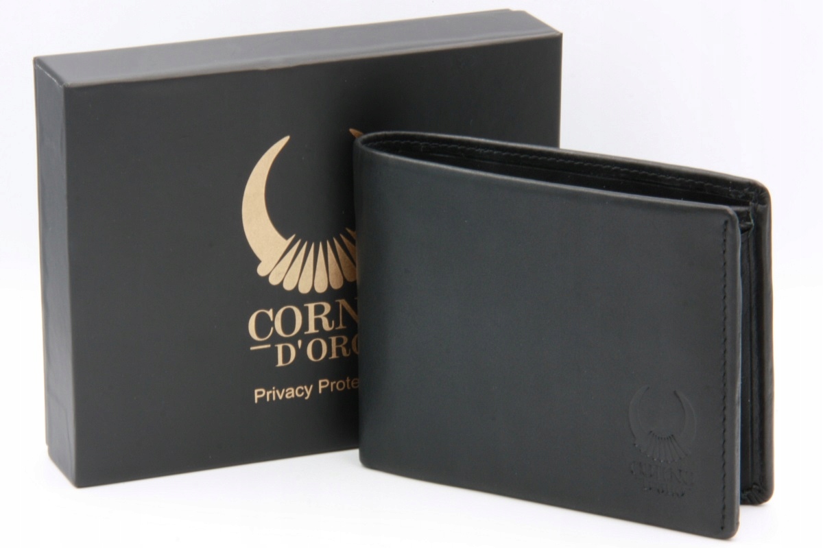 

Portfel skórzany męski Corno D’oro czarny CD6706