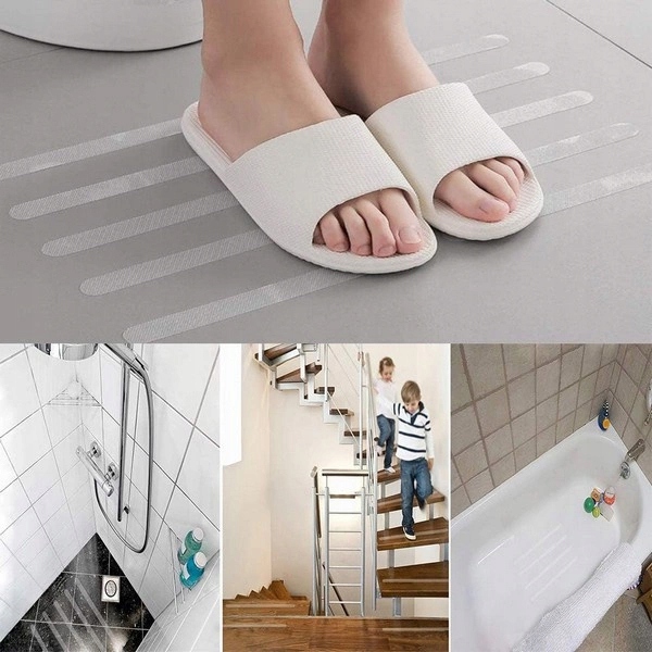 Antypoślizgowe naklejki łazienkowe, transparentne, bieżnik 5sztuk ZESTAW Kod producenta dcr 20375