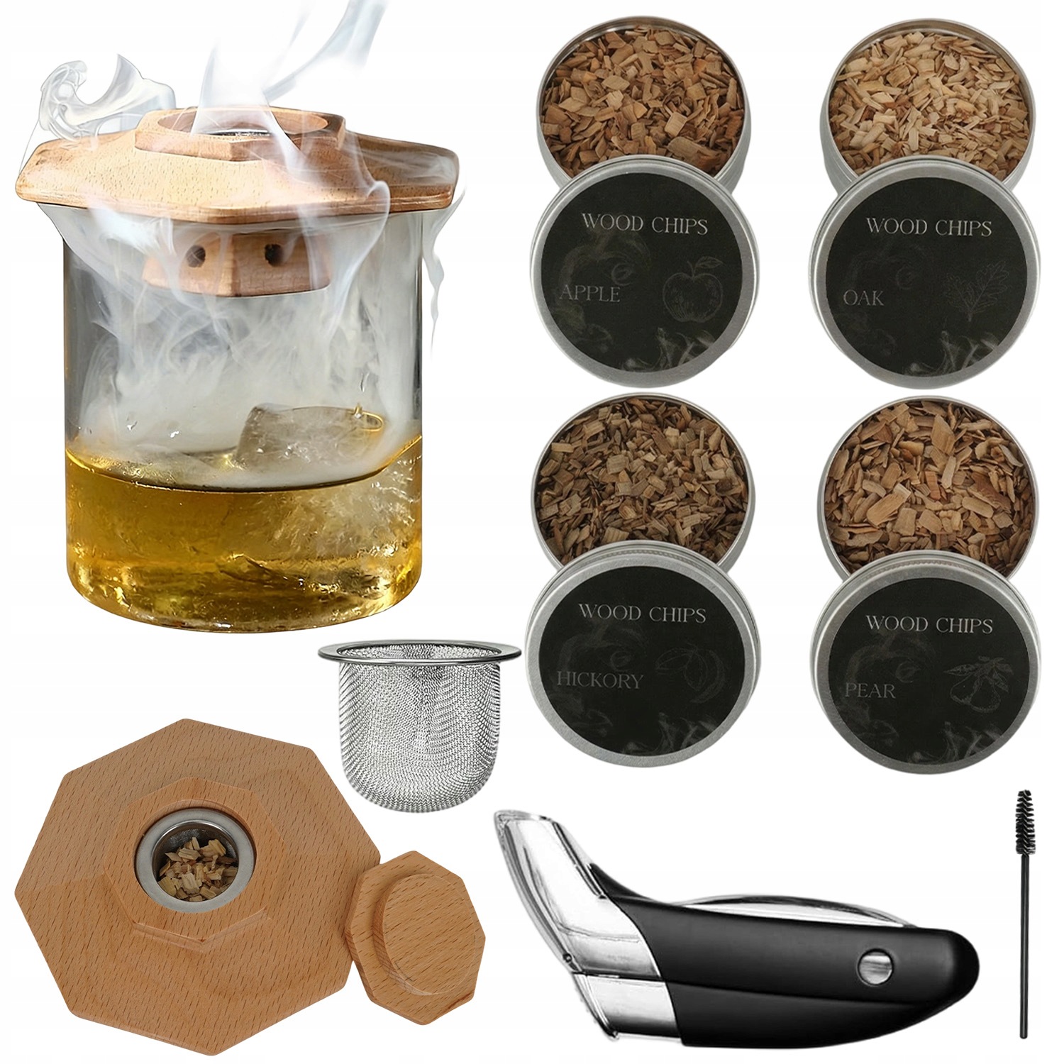 Sada Na Uzení Whisky Smoker S Nářadím,na Nápoje,barmanský,dárek