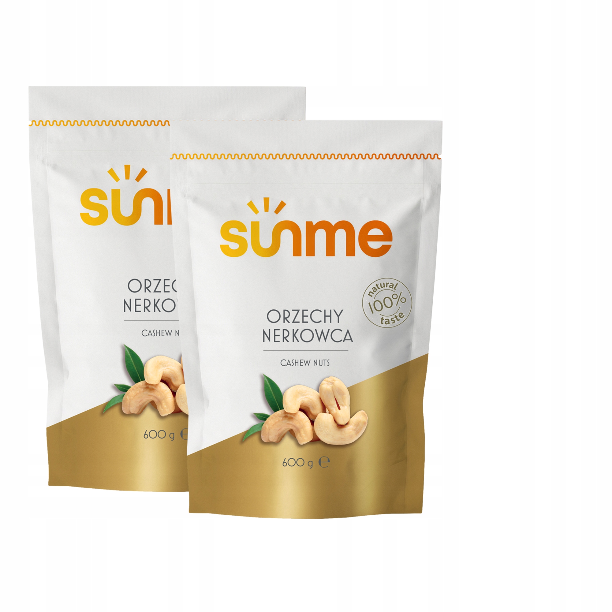 Levně Sada 2 x Kešu Ořechy Sunme 600 g zdravá svačinka, kvalita