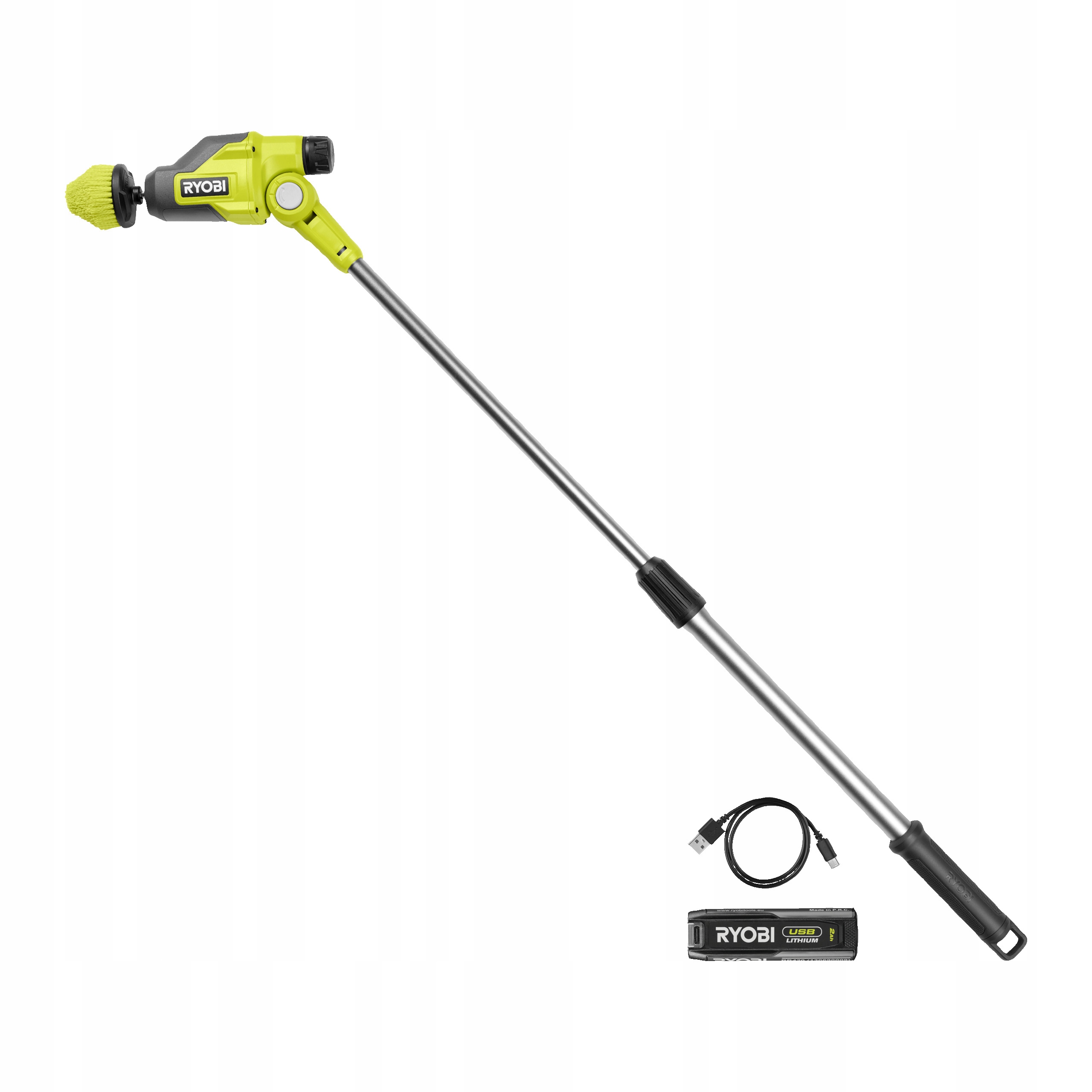 Teleskopický rotační kartáč Ryobi RTS4-120G s akumulátorem nabíječkou