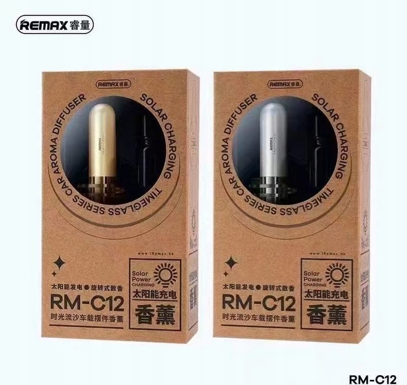 ODŚWIEŻACZ DO SAMOCHODU REMAX TIMEGLASS RM-C12 SILVER/SREBRNY EAN (GTIN) 6954851204251