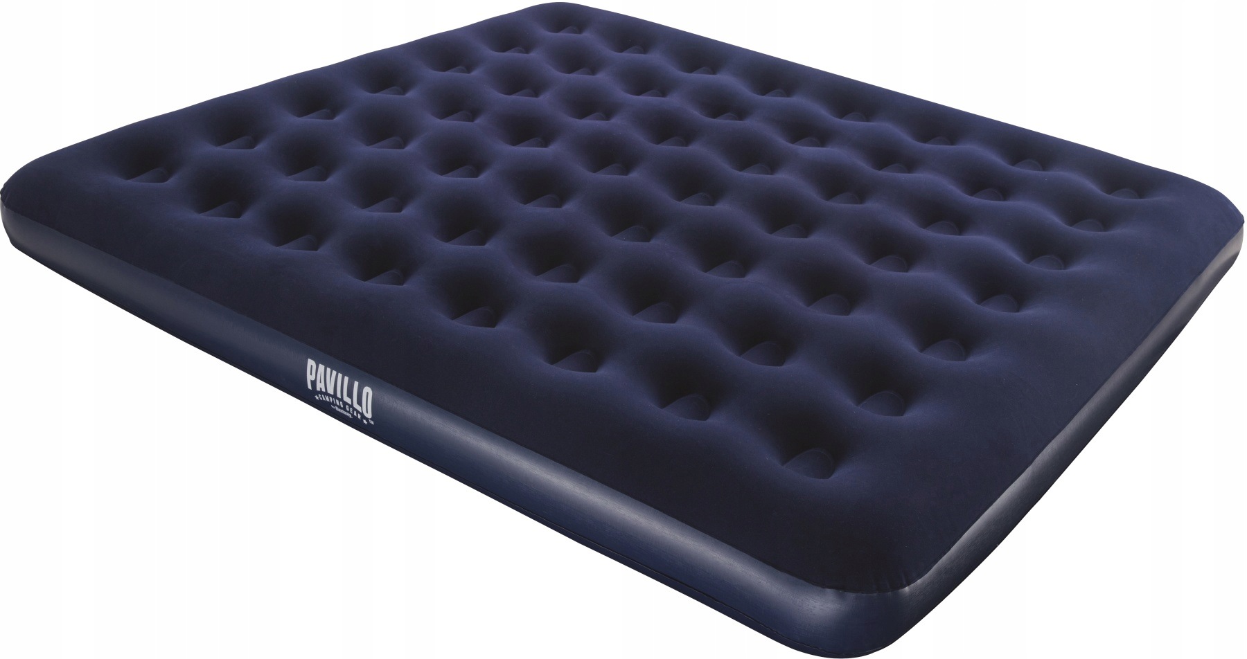 Materac Dmuchany Pompowany Dwuosobowy King Duży Zamsz Pavillo 203x183x22 cm