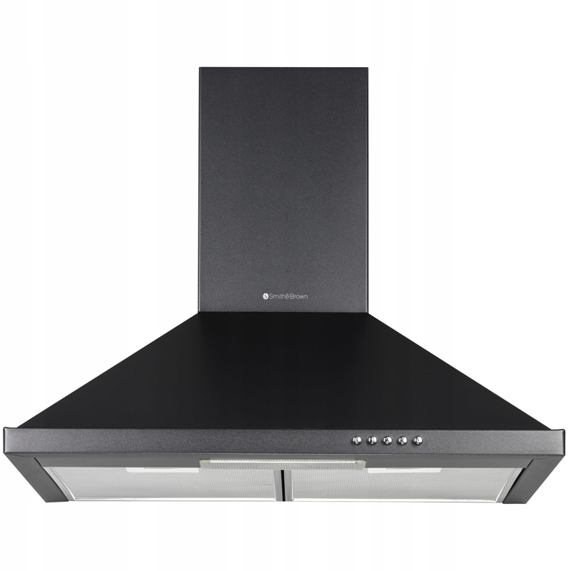 OKAP KUCHENNY KOMINOWY 60CM CZARNA STAL LED Model SHCP-651-B2