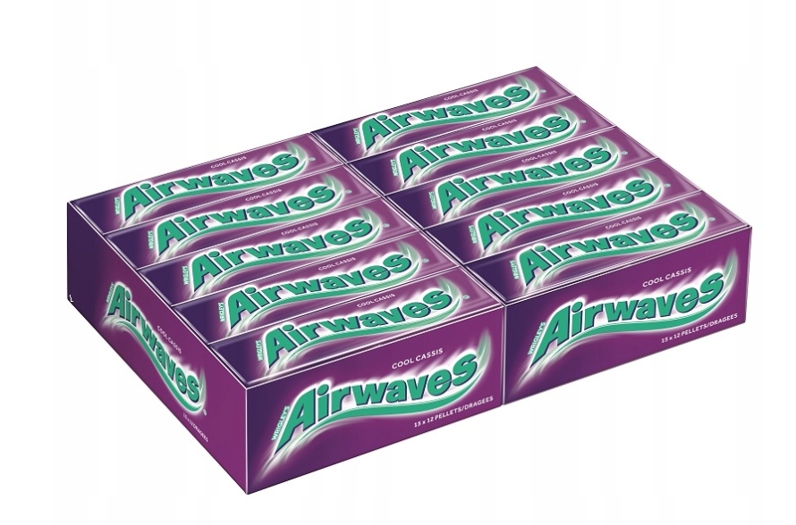 Levně Žvýkačka Airwaves Cool Cassis bez cukru 14g x 30 kusů