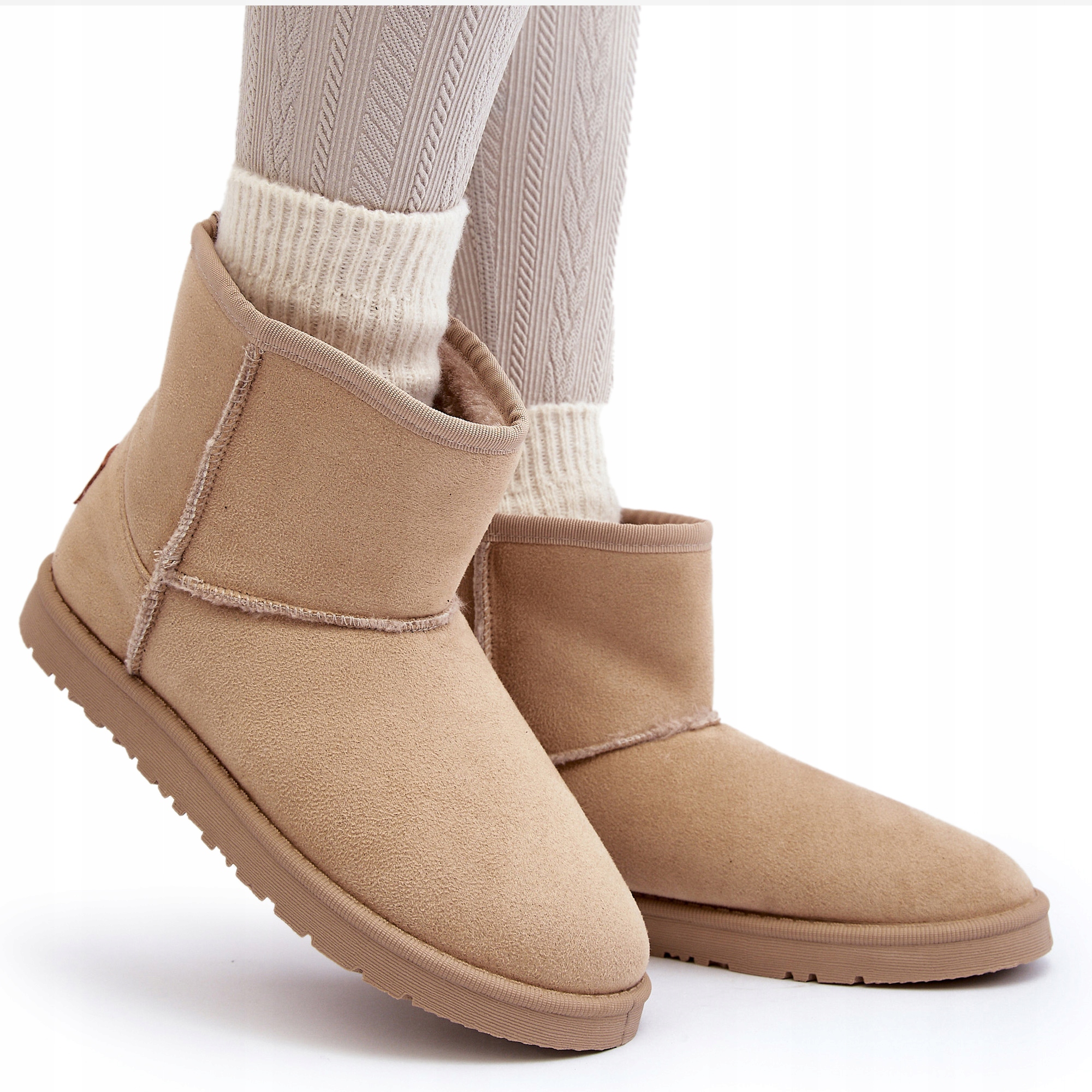 ŚNIEGOWCE DAMSKIE CROSS JEANS MM2R4023C BEŻOWE 37