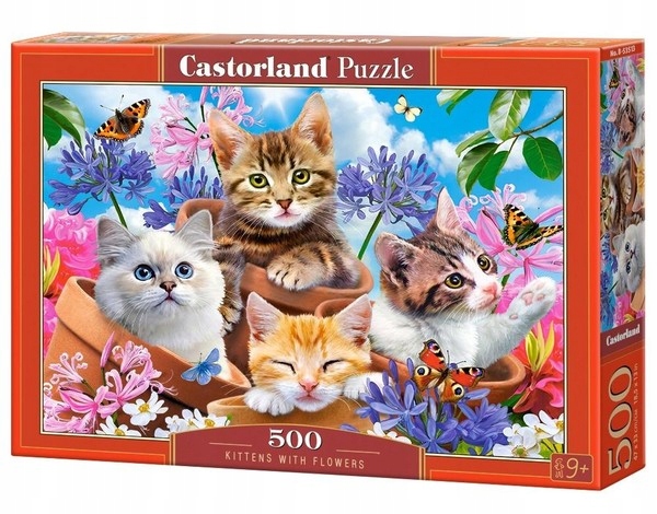 

Puzzle Kocięta w kwiatach 500 elementów