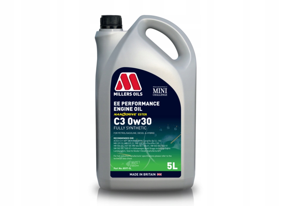 Plne syntetický motorový olej Millers Oils Ee Performance C3 0w30 5l