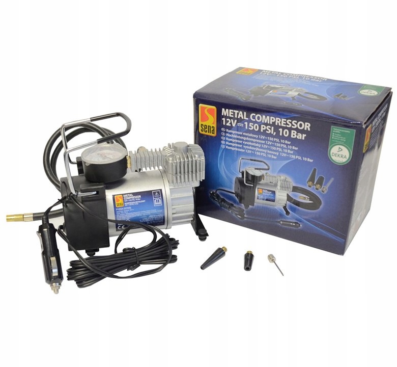 Metalowy Kompresor Samochodowy Sena 12V 150PSI 10 Bar