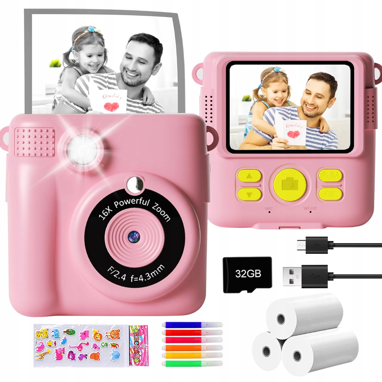 Fotoaparát Okamžitý termovizní tisk pro děti