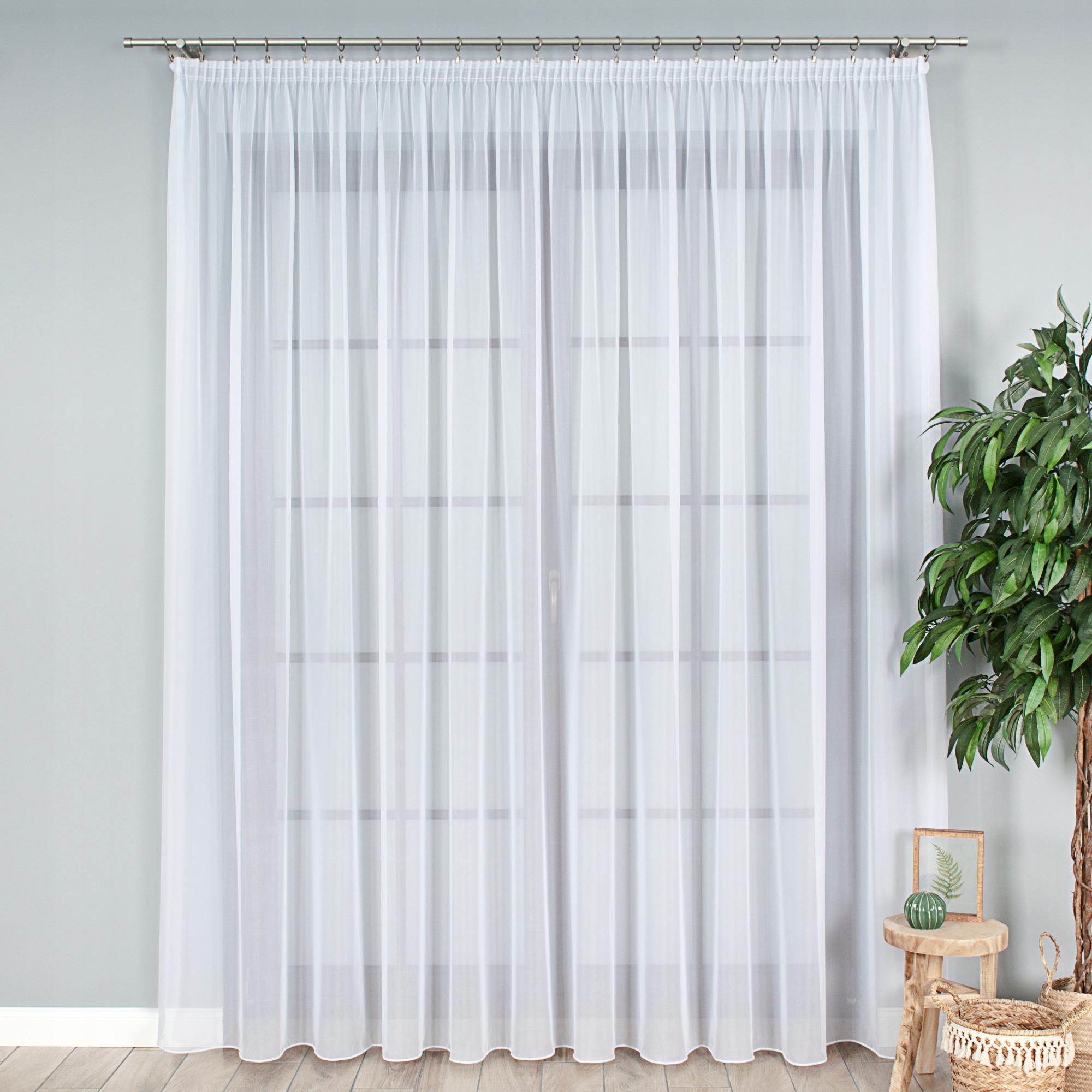 GOTOWA FIRANA WOALOWA Z TAŚMĄ KRÓTKA 200X170