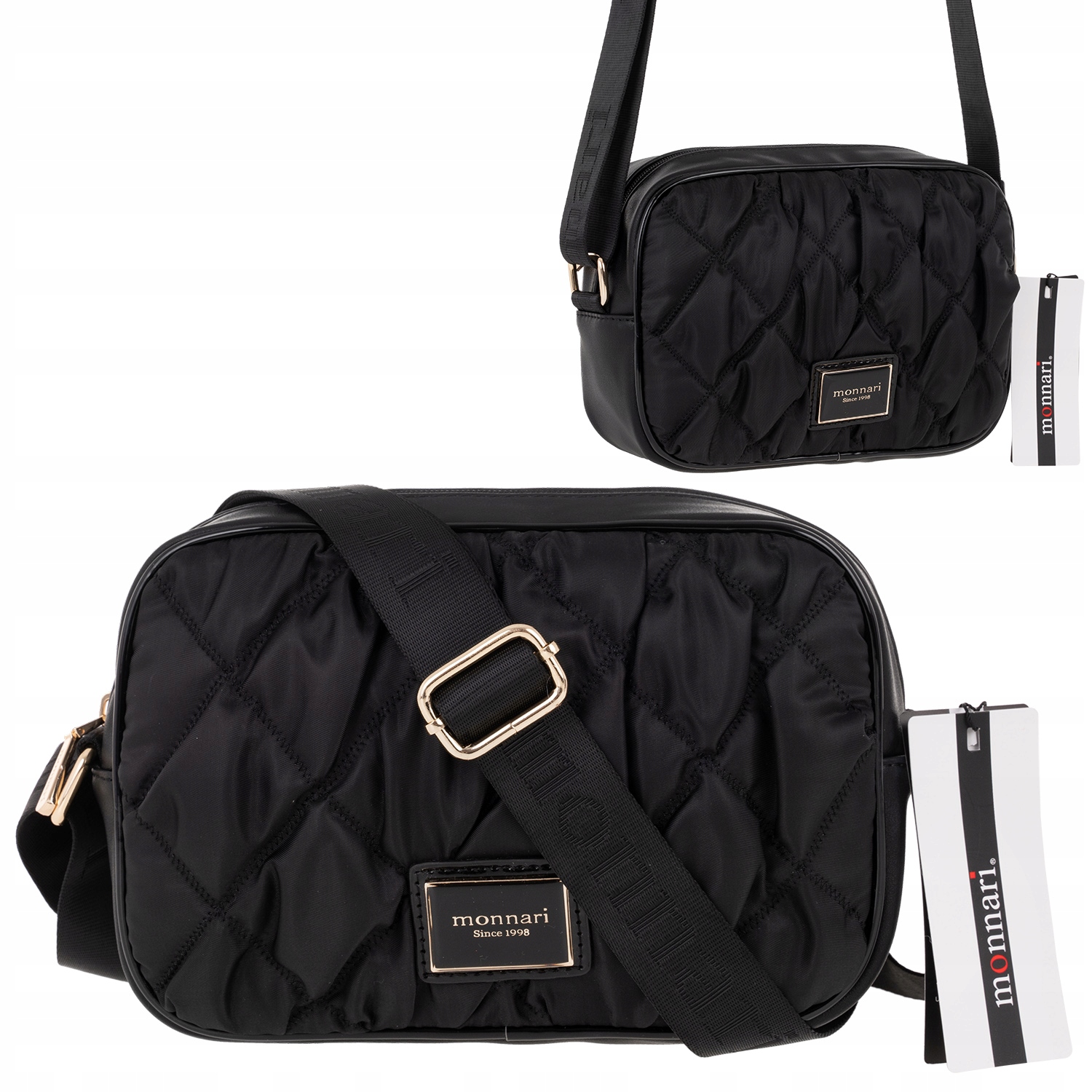 

Monnari Torebka Damska Listonoszka Pikowana Czarna