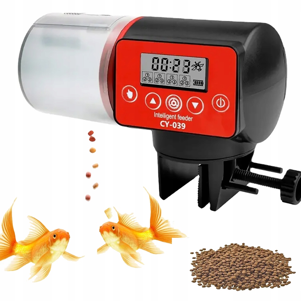 Levně Automatické Krmítko Pro Ryby Podavač Krmiva Akvárium 200 ML 4 Krmení