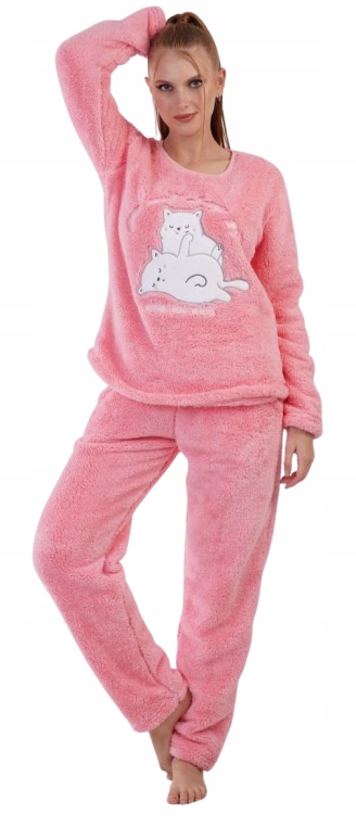 Vtipné Pyžamo Kočky Kožešinové Silné Teplé Pyžamo Z Nadýchaného Softu