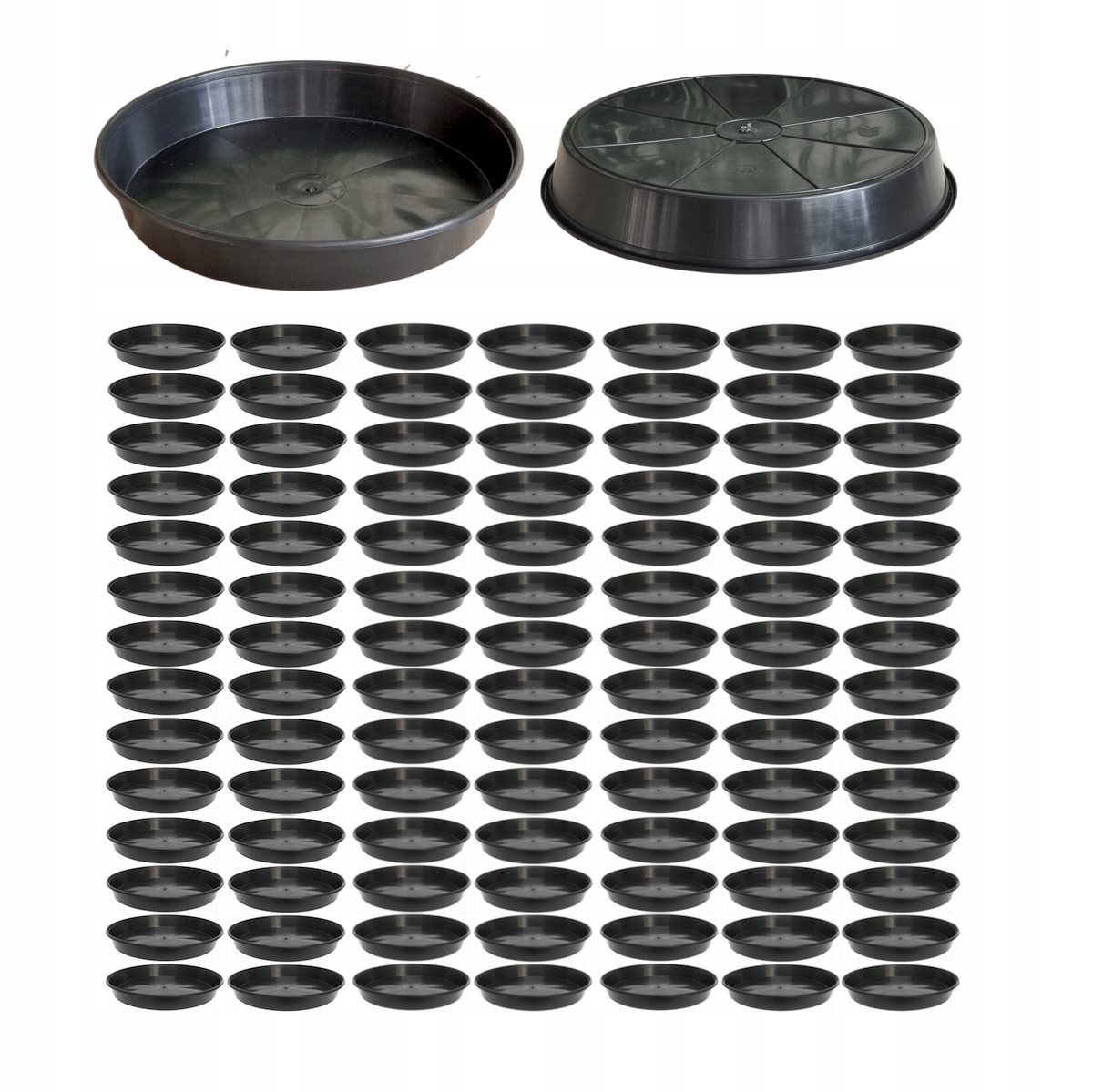 Podstavce pod květináče DonKwiat P25 25 cm černé kulaté x 100ks