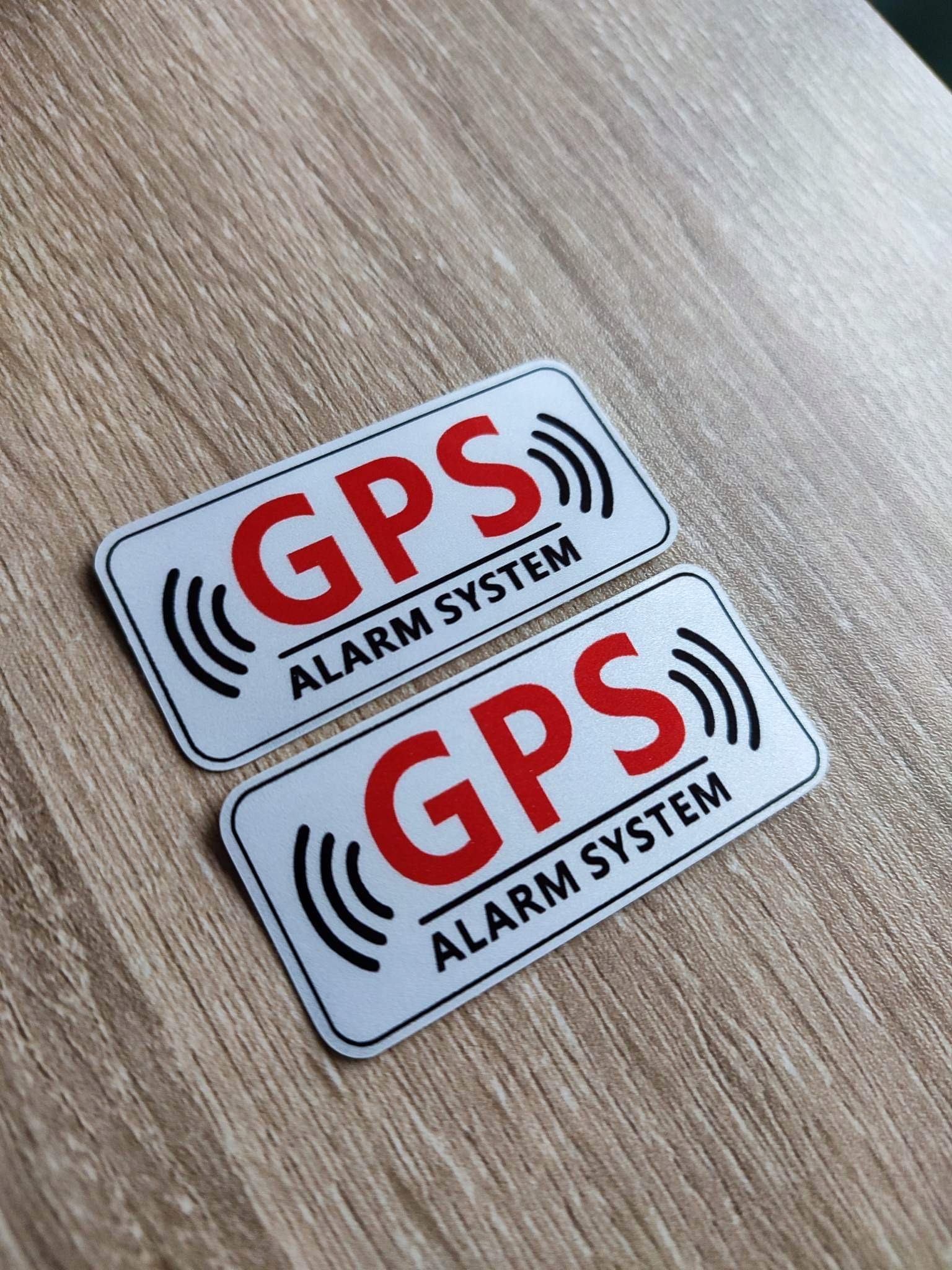 2 SZT NAKLEJKA GPS TRACKING ALARM SYSTEM KLEJ LOGO