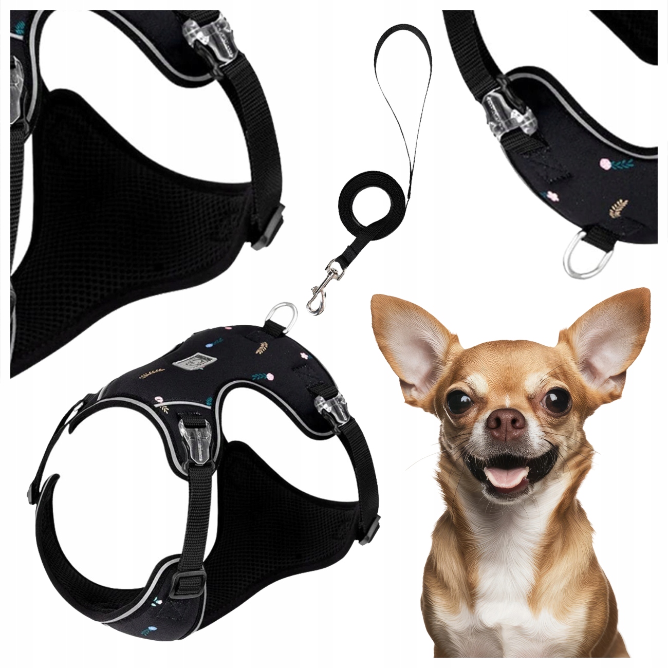 Levně Pásky Vodítko Ultralehké Prodyšné Truelove Lightness Černé 3XS