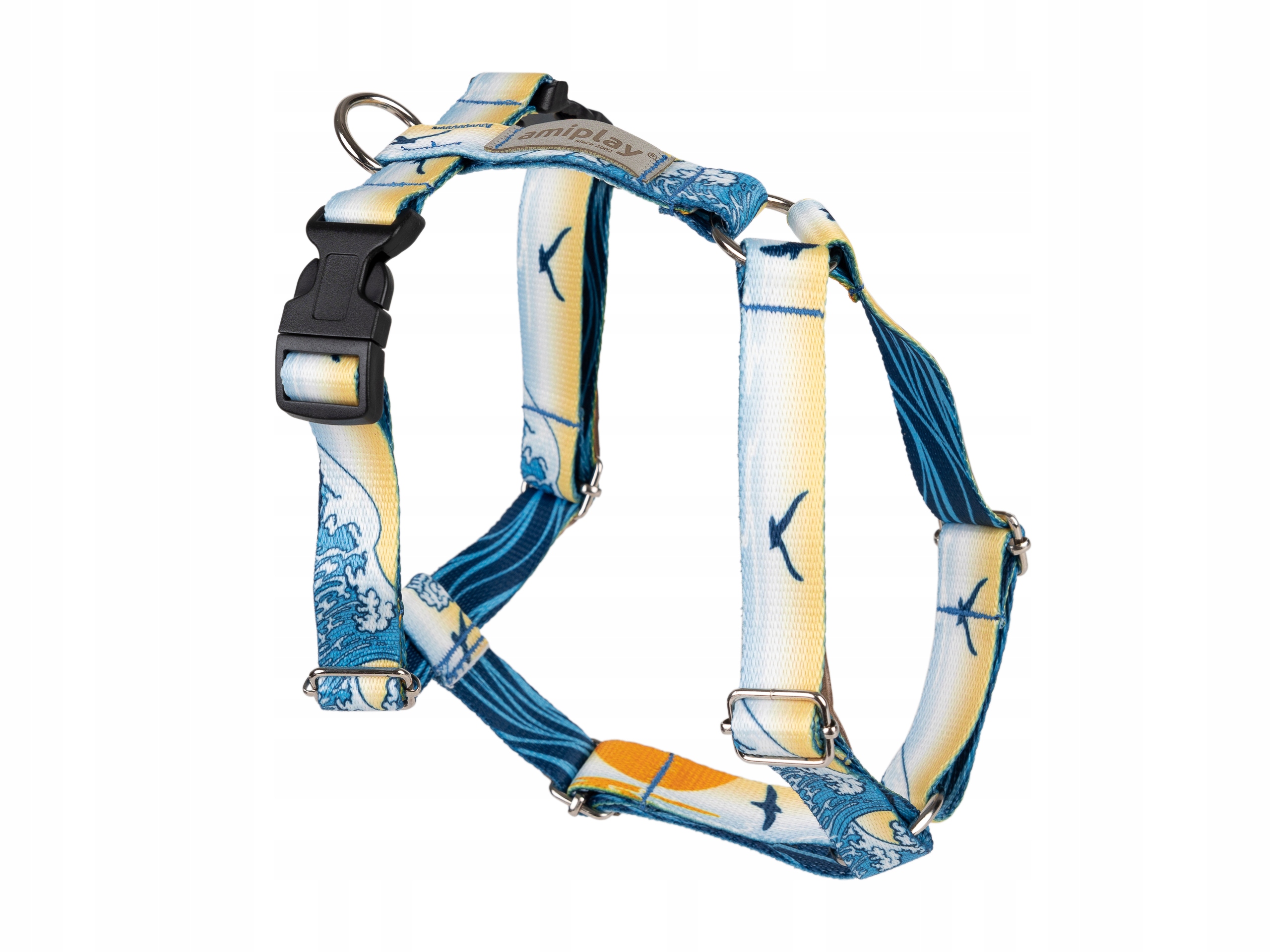 BeNature szelki Guard dla psa M 25-40cm 35-55cm 2cm Waves