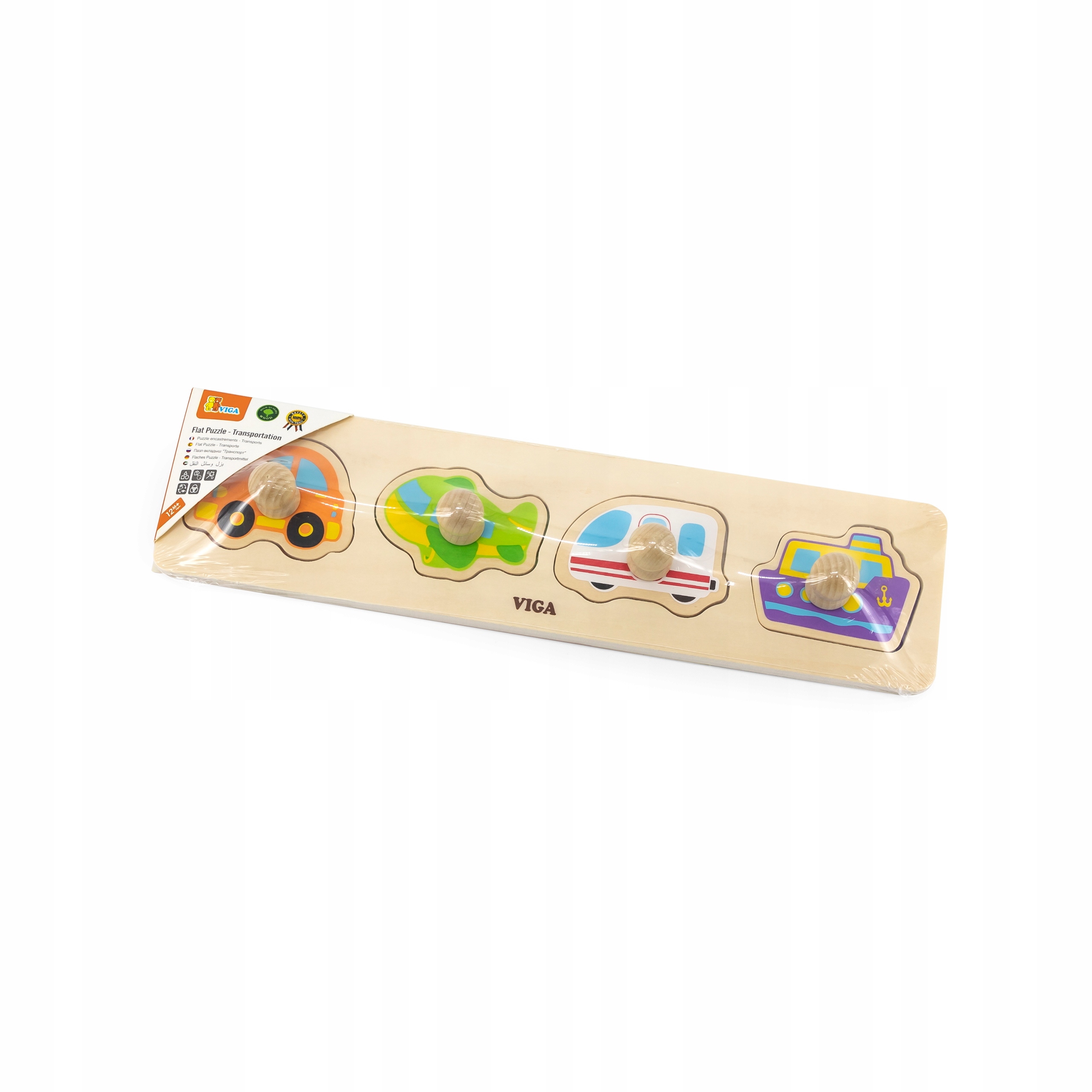 

Drewniane Puzzle Dla Najmłodszych Z Uchwytami 12m+